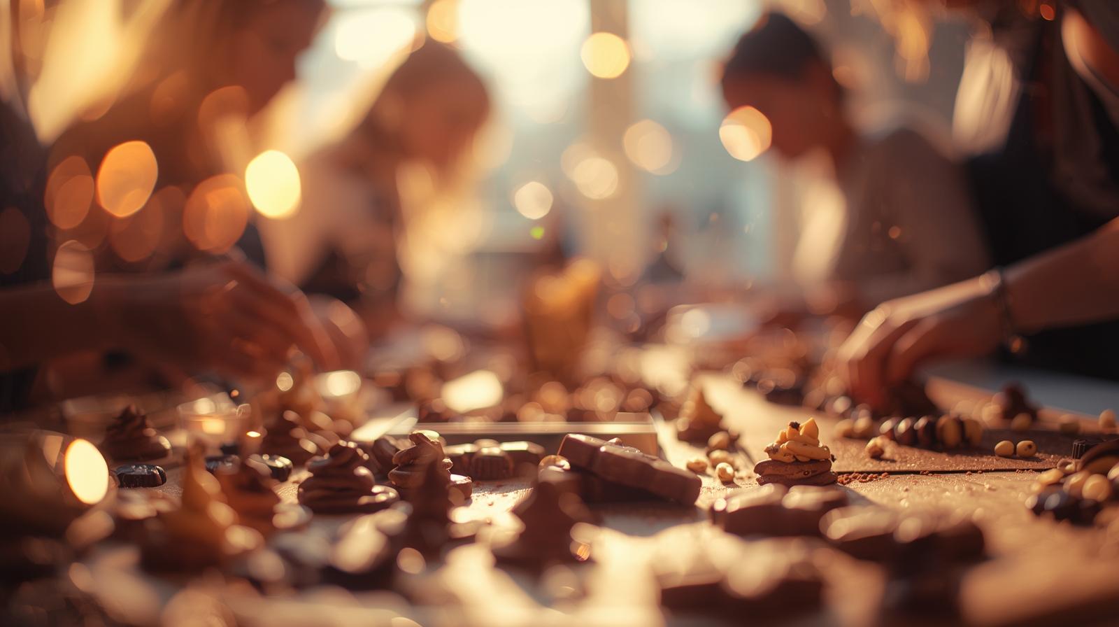 צור לי תמונה של סדנת אפיה של עוגיות שיהיה אור בחדר _שוקולד ונשים יוצרות _ללא טקסט